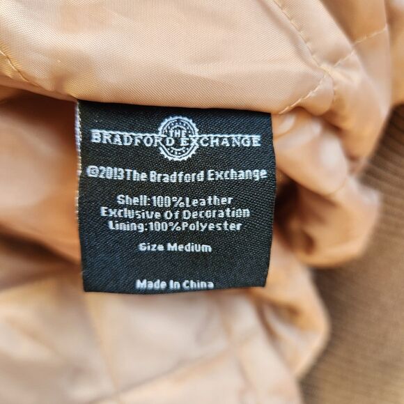 NWT Bradford Exchange Brown Leather Suede American Indian Inspired Coat Jacket M - Picture 8 of 9